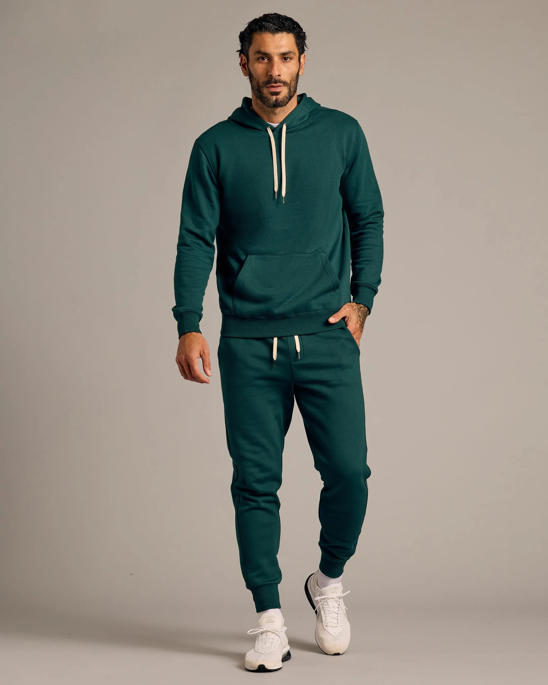 Emerald Fleece French Terry Pullover Hoodie