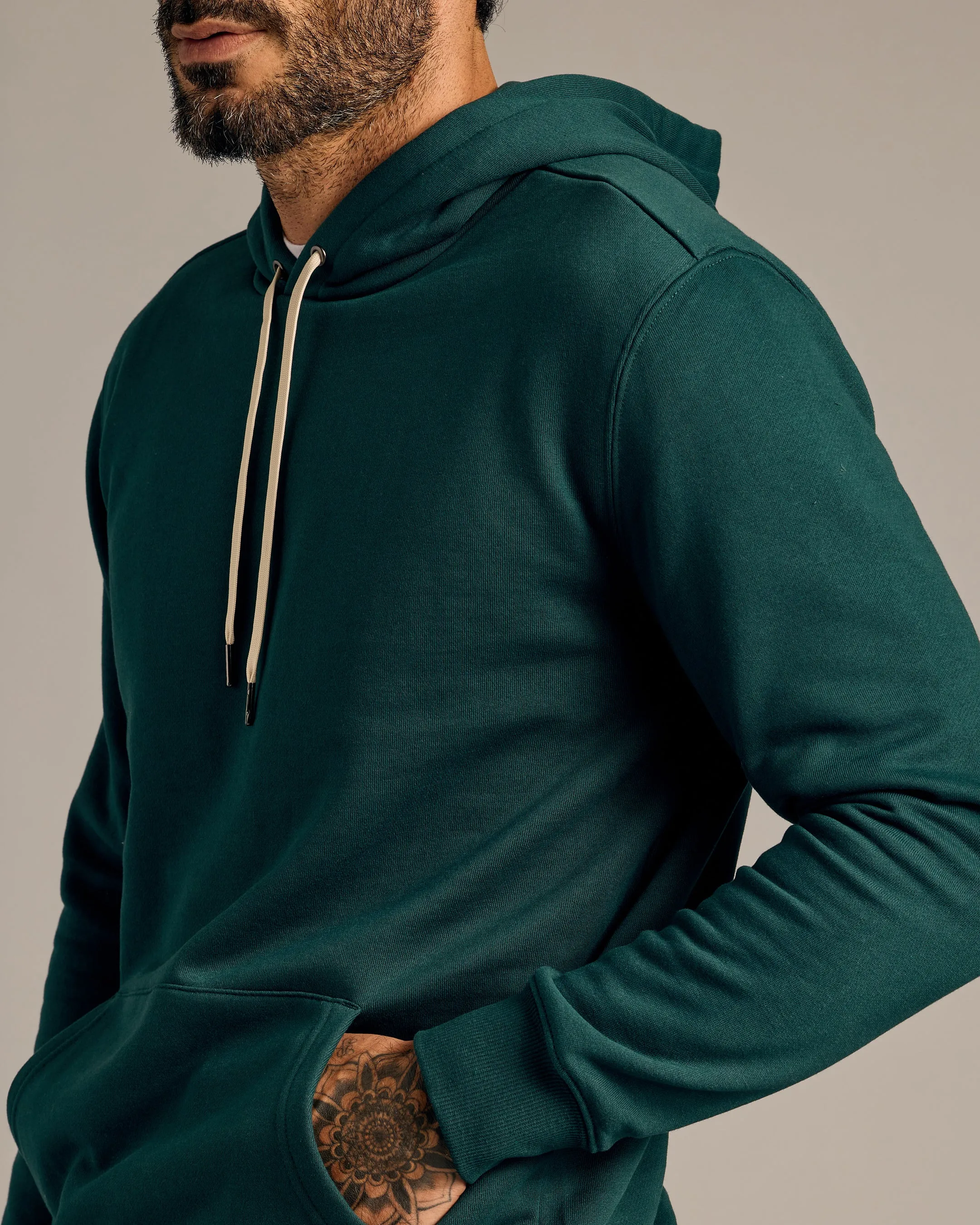 Emerald Fleece French Terry Pullover Hoodie