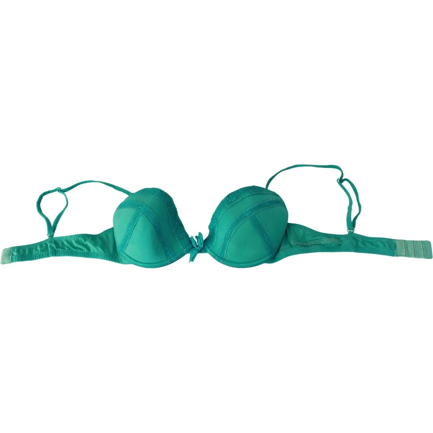 Ermanno Scervino Luxurious Green Cotton Push Up Bra