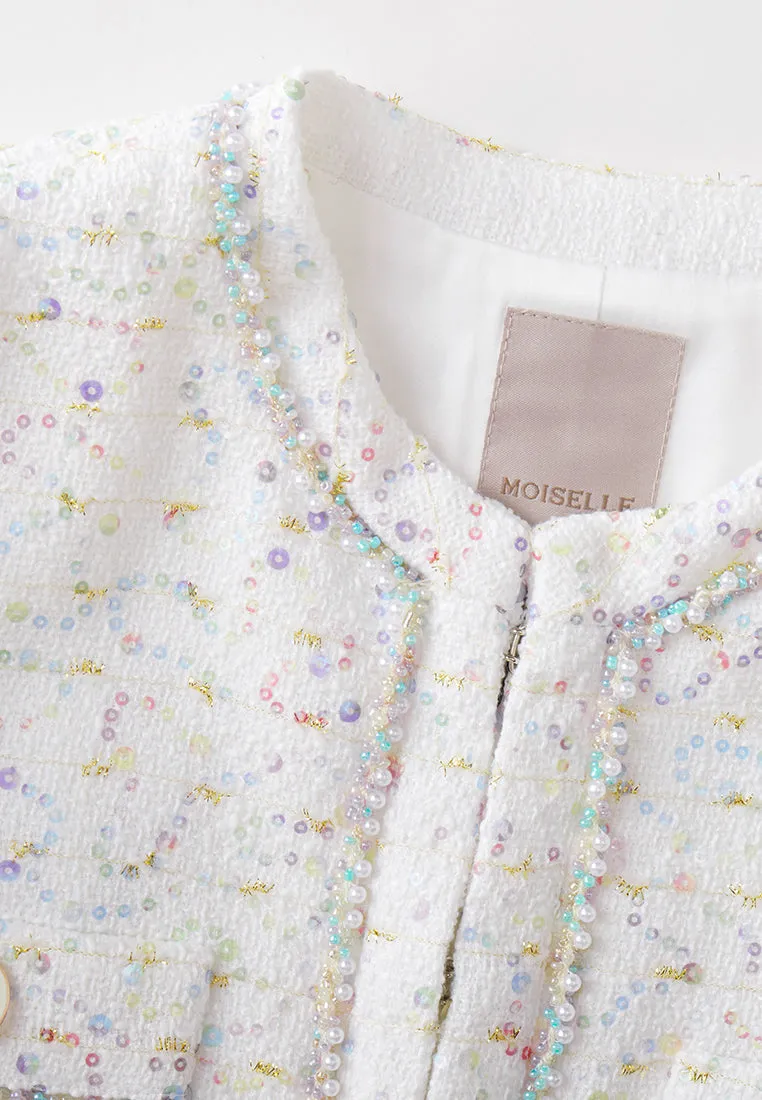 Fantasy Iridescent-detail Tweed Jacket