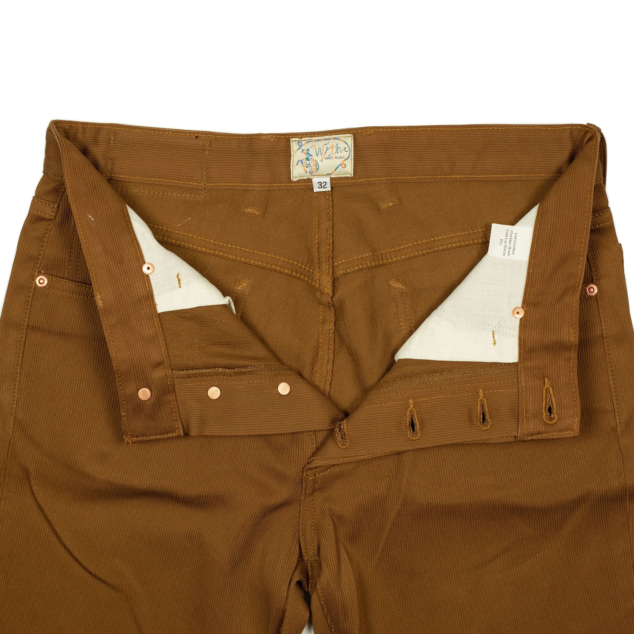 Five pocket pants in Bay Brown Japanese bedford cord (restock)