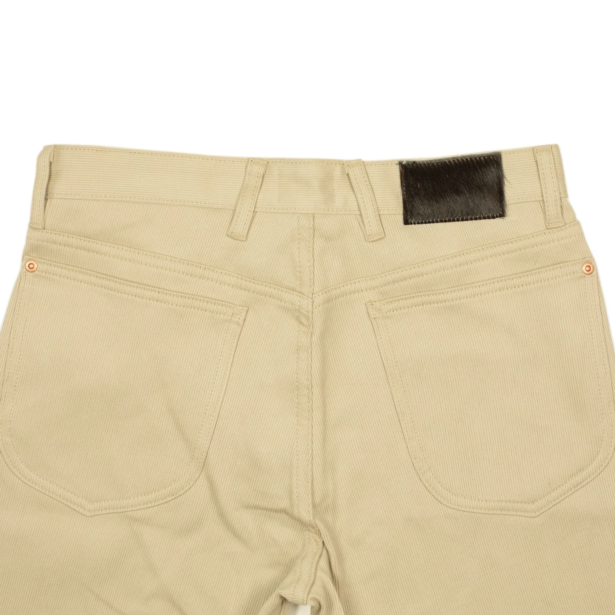 Five pocket pants in off white Japanese bedford cord