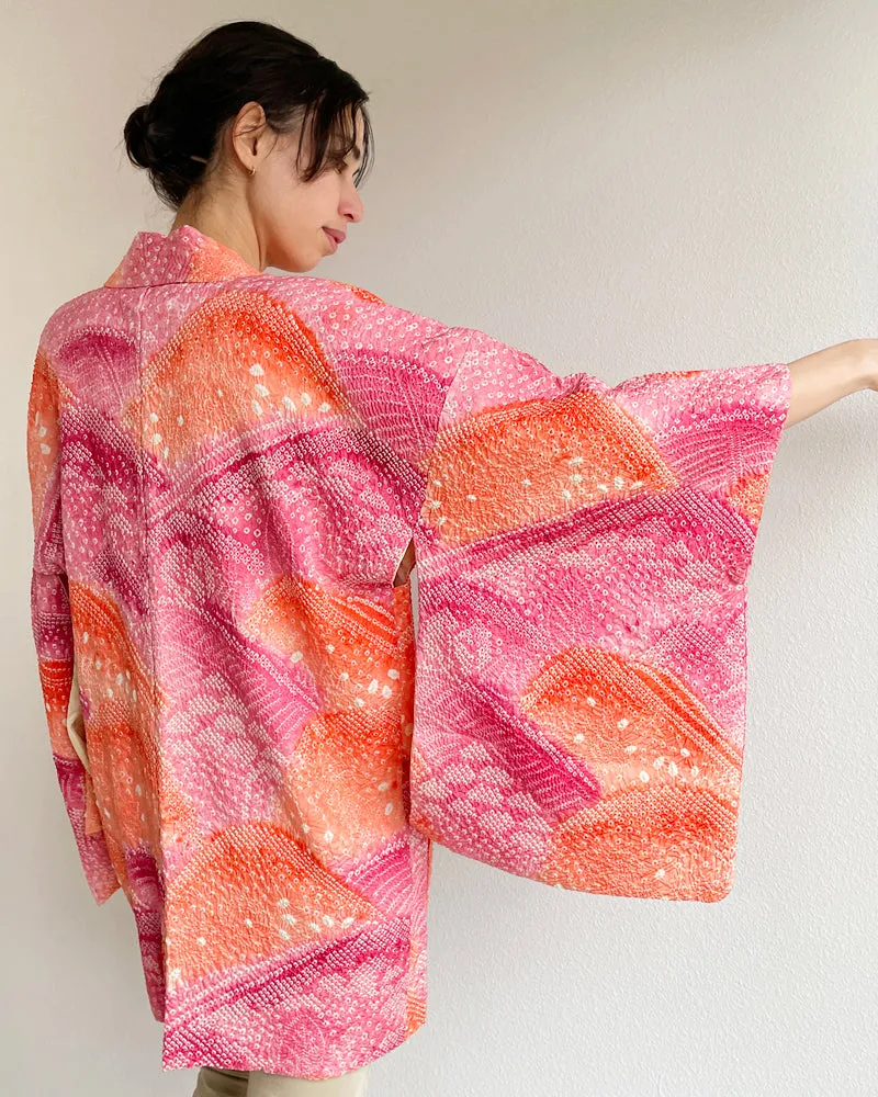 Forest Shibori Haori Kimono Jacket