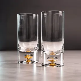 Gold Flake Highball Glass