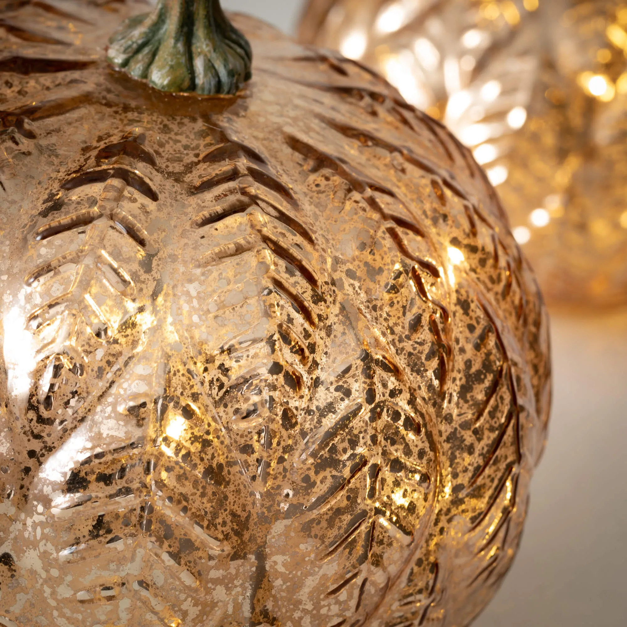 Gold Leaf Pattern Pumpkin Set