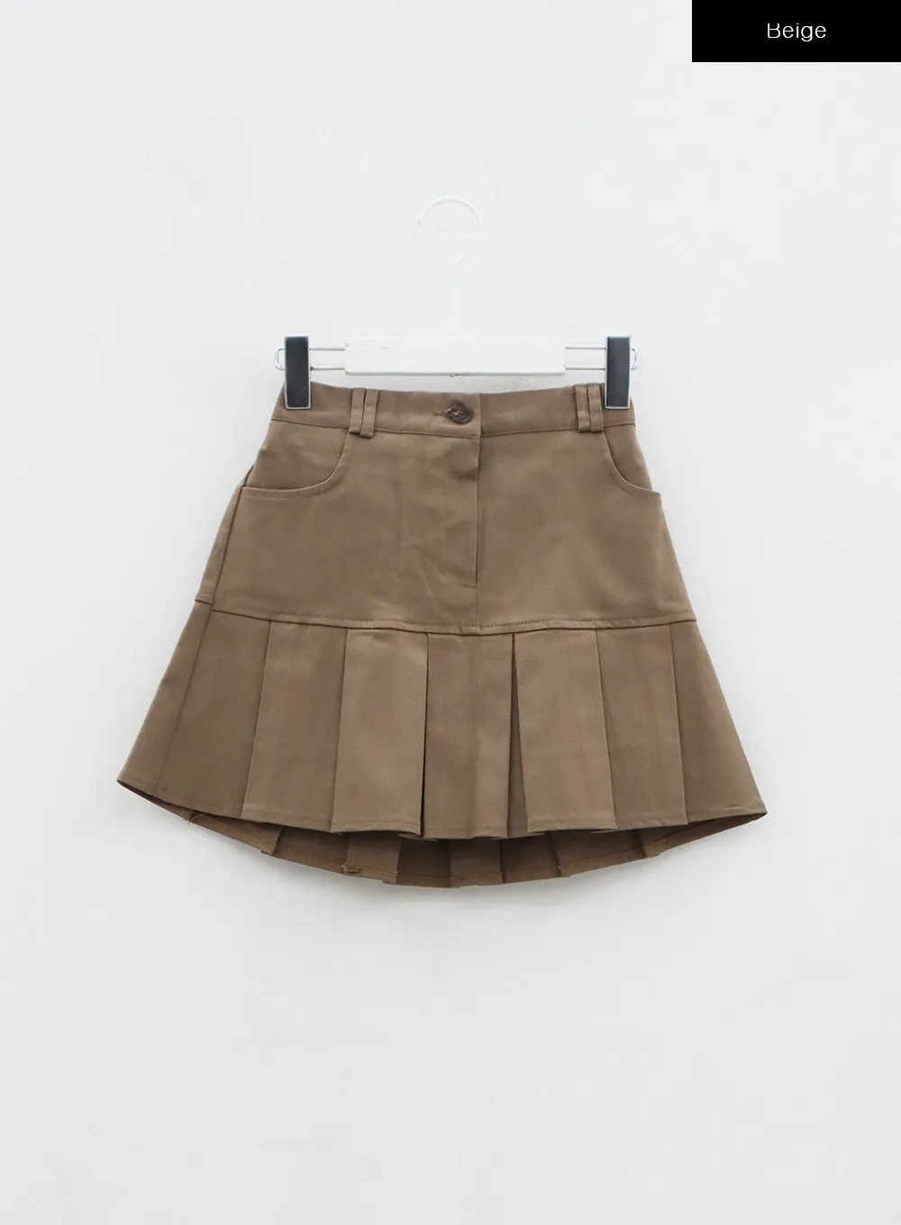 Half Pleated Mini Skirt OS22