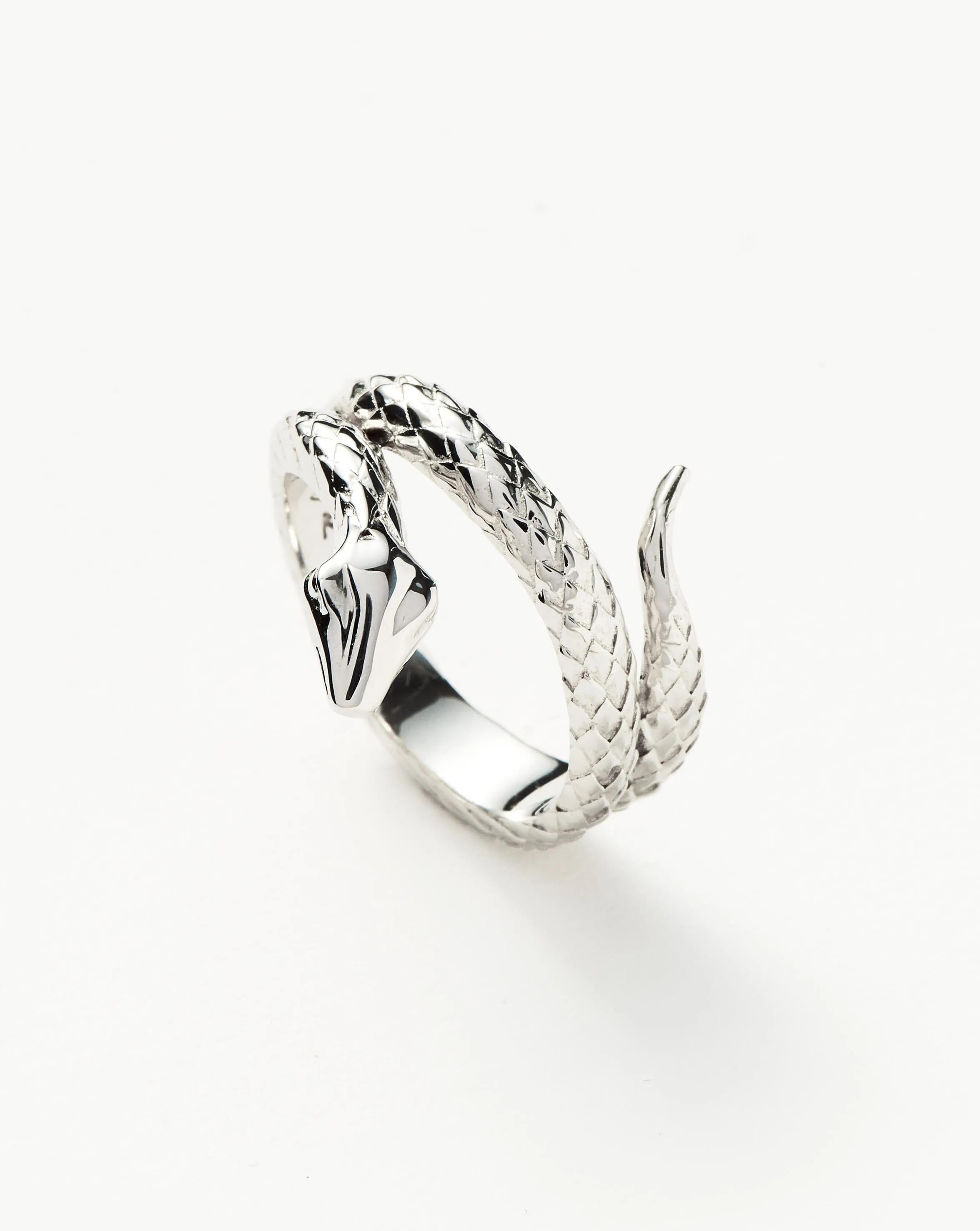 Harris Reed Coiled Serpent Ring | Silver Plated