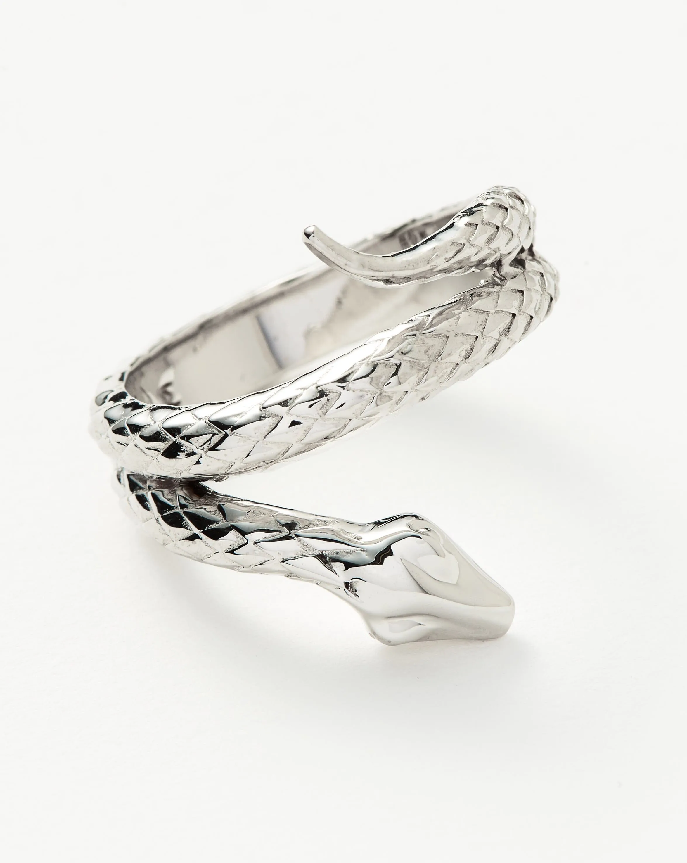 Harris Reed Coiled Serpent Ring | Silver Plated