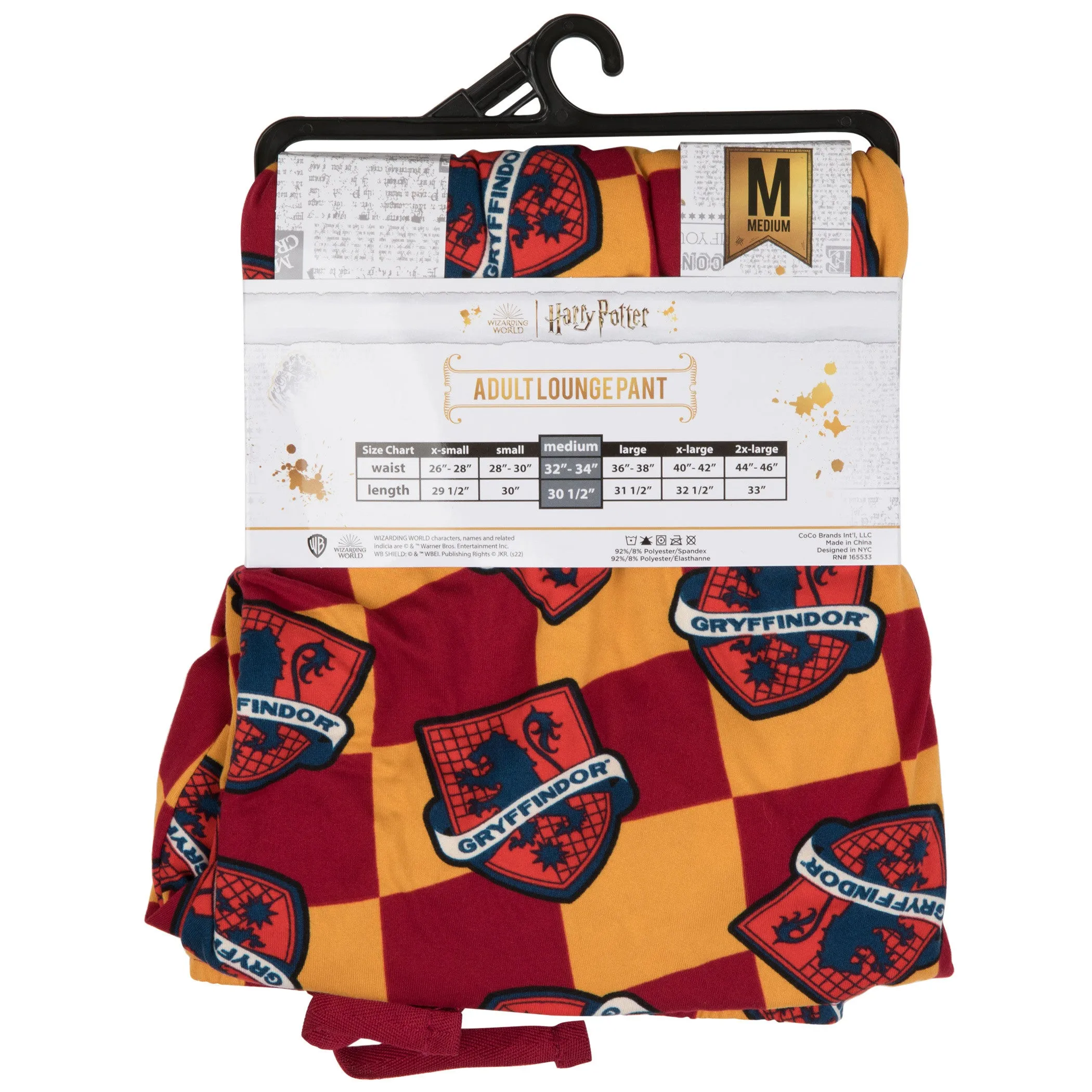 Harry Potter Gryffindor House Crest Checkered Sleep Pants