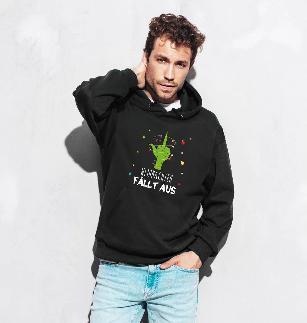 Hoodie - Grinch - Weihnachten fällt aus (Mittelfinger)