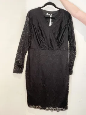 Jasambac Black Long Sleeved Sheer Lace Sleeve Dress NWT - XL