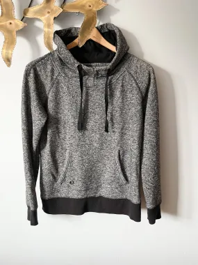 Jo & Co Heathered Grey Funnel Neck Pullover Hoodie Sweater - Medium