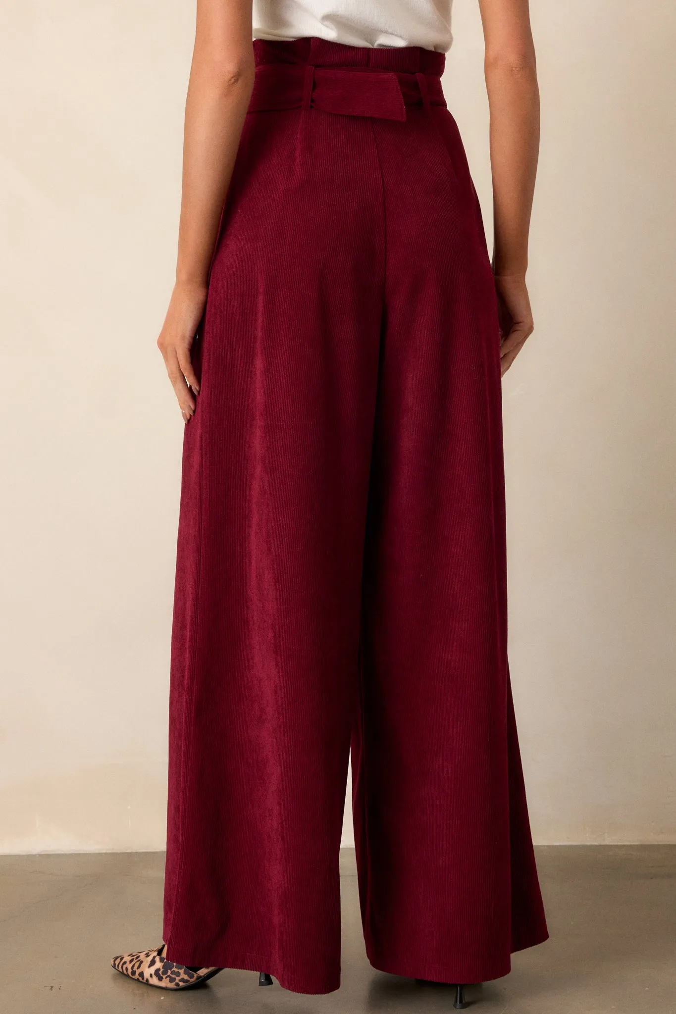 Keeping It Classy Burgundy Corduroy Pants