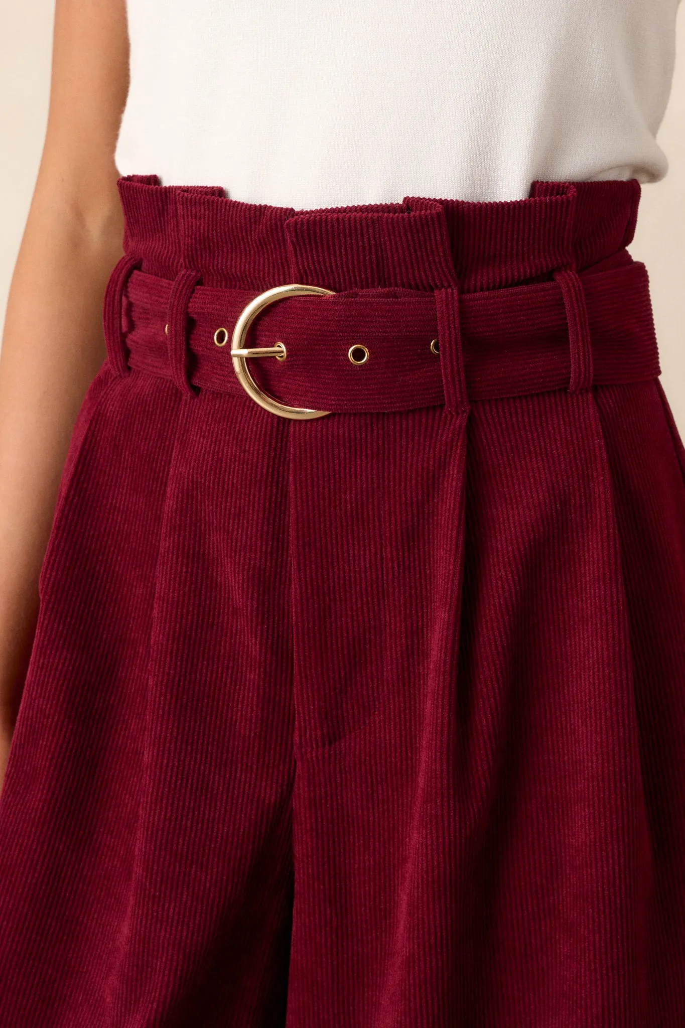 Keeping It Classy Burgundy Corduroy Pants