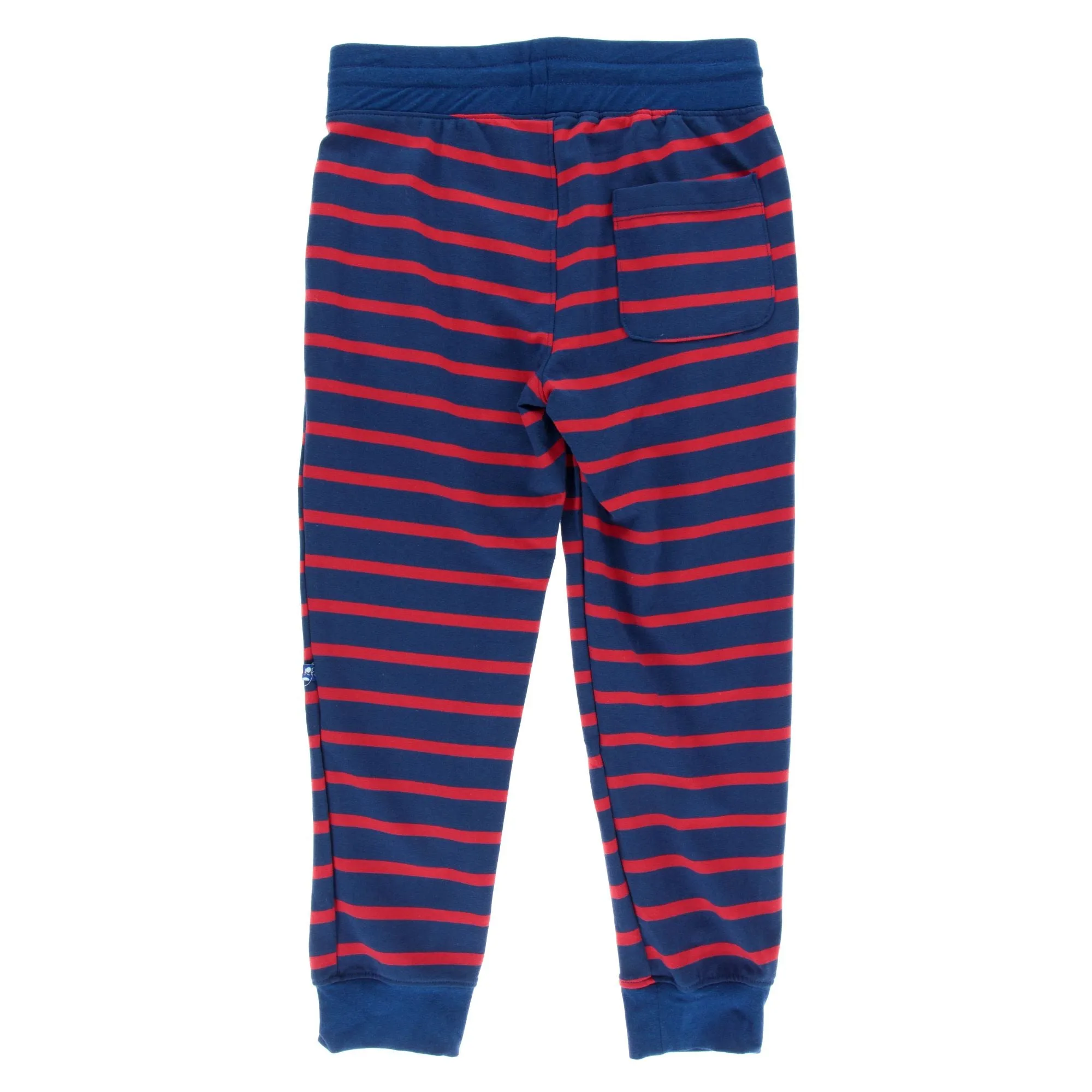 KicKee Pants Everyday Heroes Navy Stripe Performance Jersey Tapered Pants