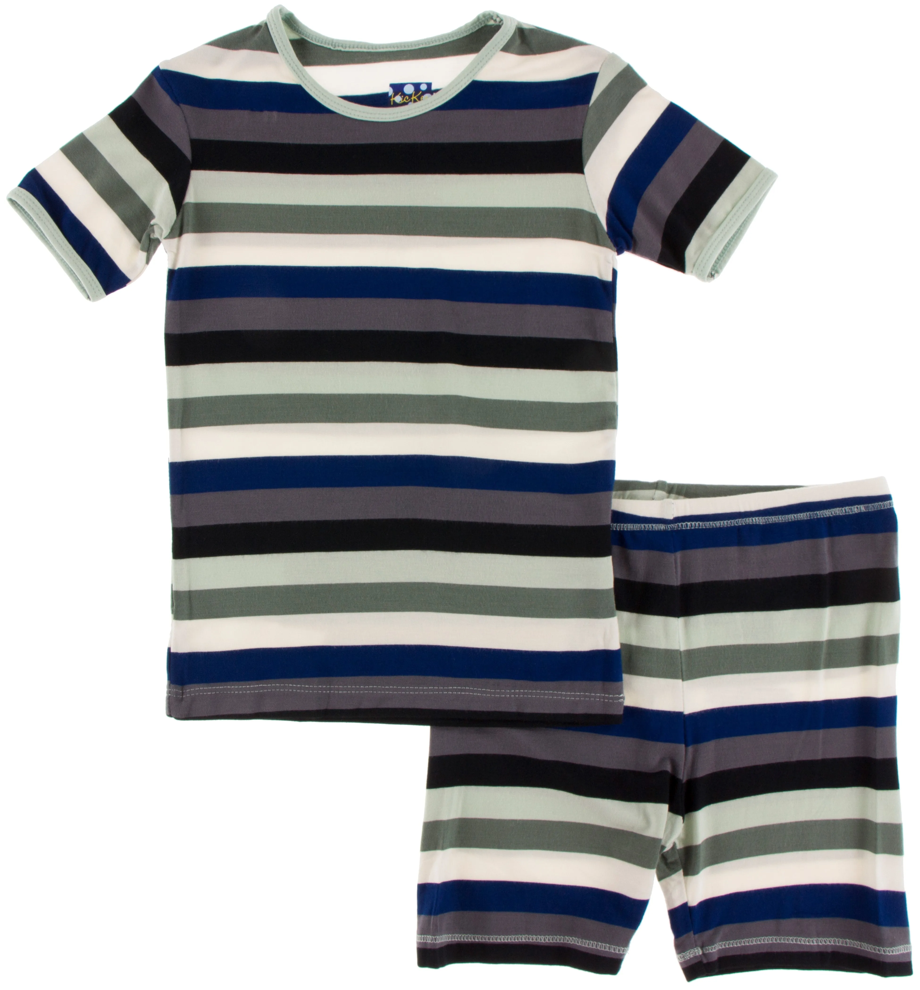 KicKee Pants Zoology Stripe S/S Pajama Set with Shorts