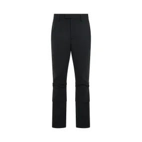 Knee Detail Slim Pants in Black