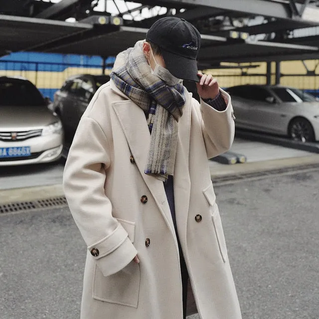 [Korean Style] Chelsea Woolen Double Overcoat