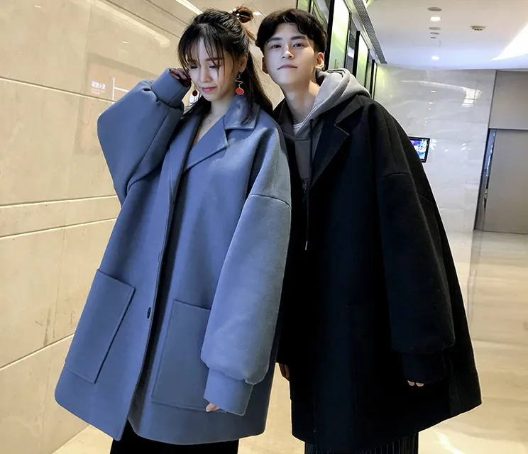 [Korean Style] Damos Casual Woolen Coats