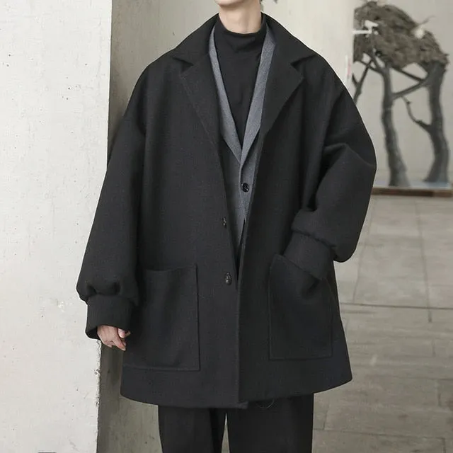 [Korean Style] Damos Casual Woolen Coats