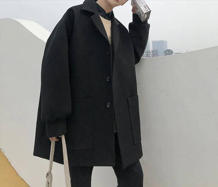 [Korean Style] Damos Casual Woolen Coats