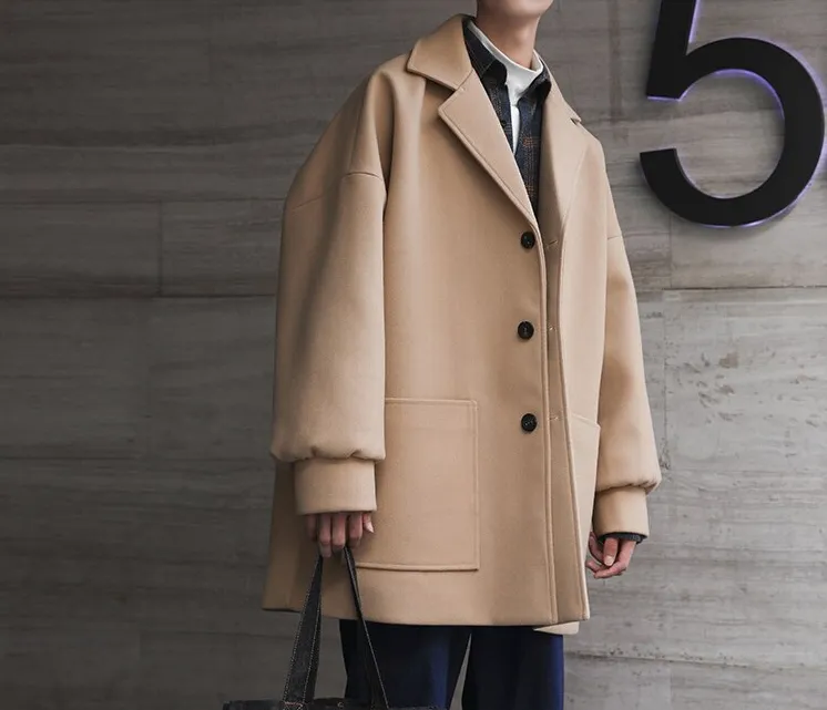 [Korean Style] Damos Casual Woolen Coats