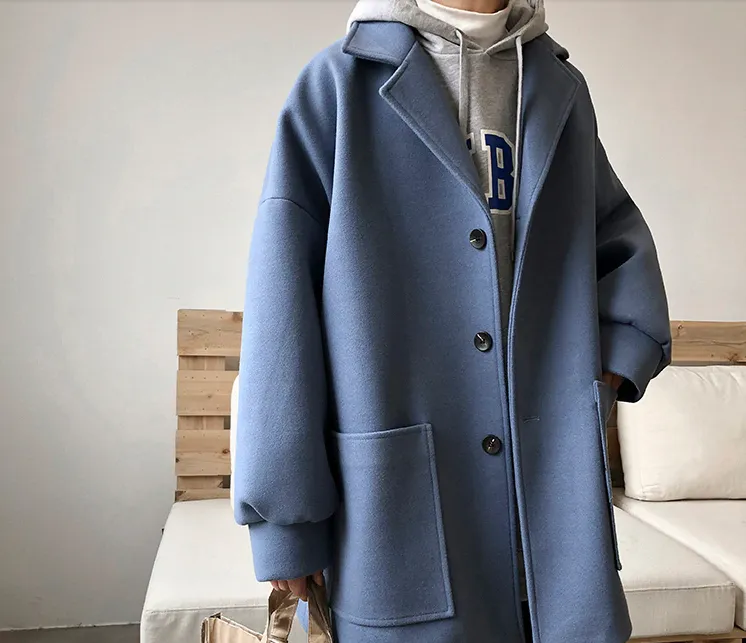 [Korean Style] Damos Casual Woolen Coats