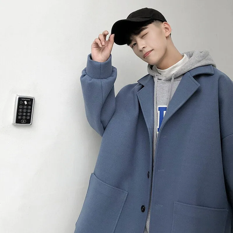 [Korean Style] Damos Casual Woolen Coats