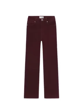 Le Sleek Straight Corduroy - Wine