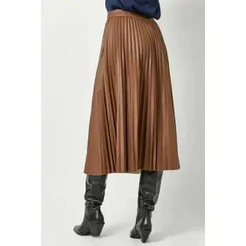 Leather Pleated Skirt