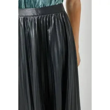 Leather Pleated Skirt