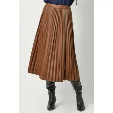 Leather Pleated Skirt