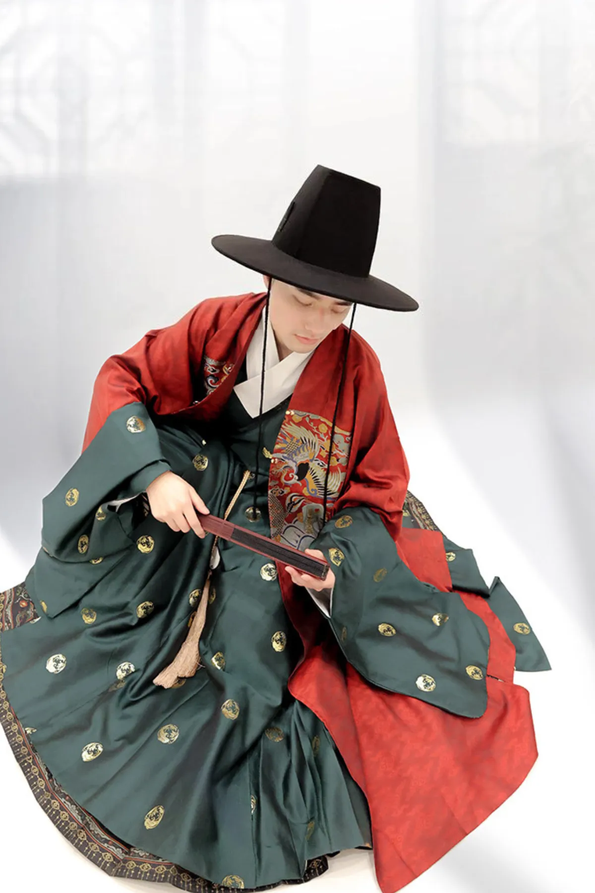 Lin Luan 麟鸾 Qilin & Phoenix Ming Dynasty Helingshan Men's Jacket Set