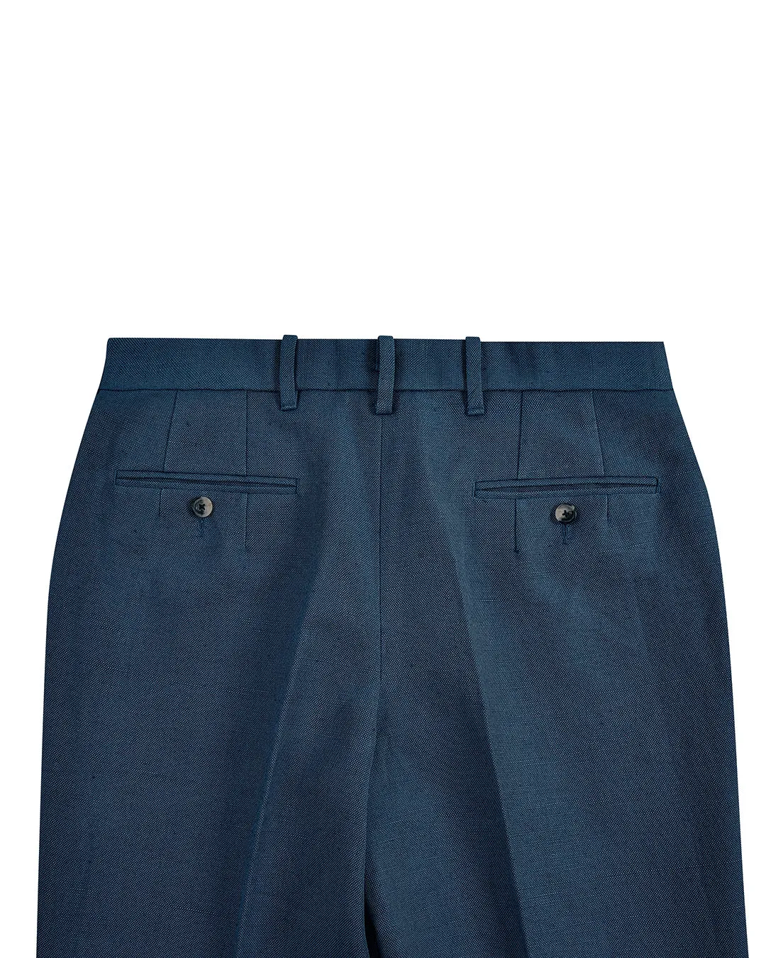 Linen Cotton Canvas: Steel Blue Dress Pant