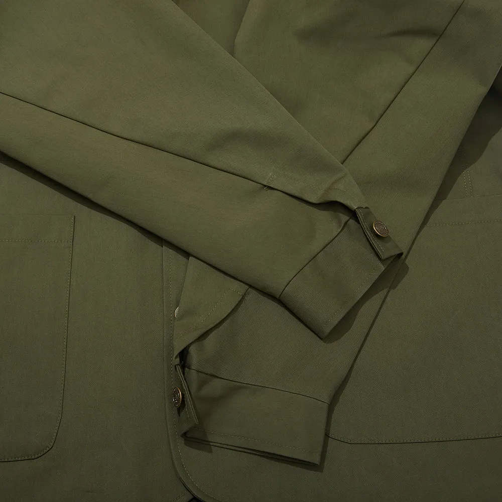 LOGO COLLAR COTTON BASIC JACKET KHAKI