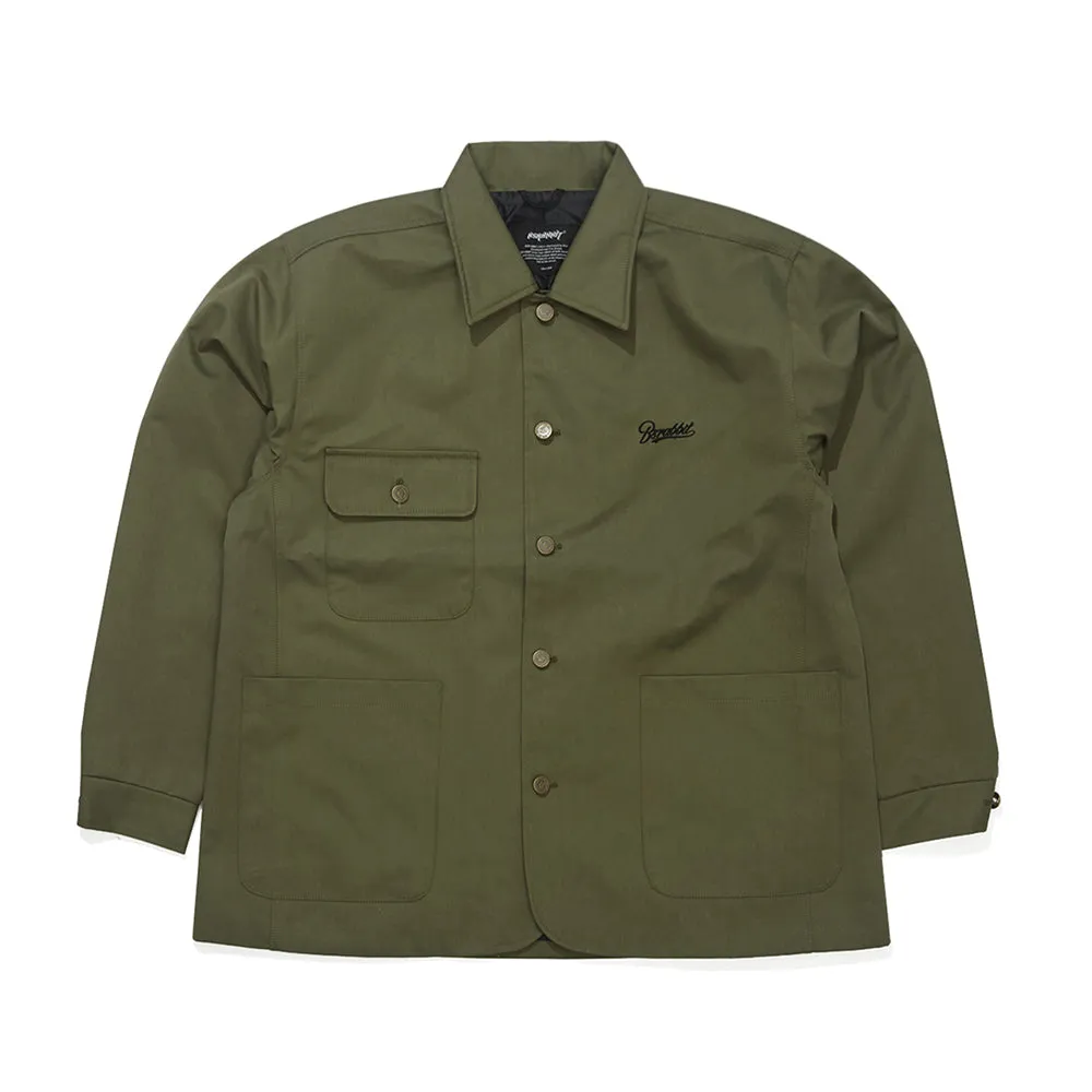 LOGO COLLAR COTTON BASIC JACKET KHAKI