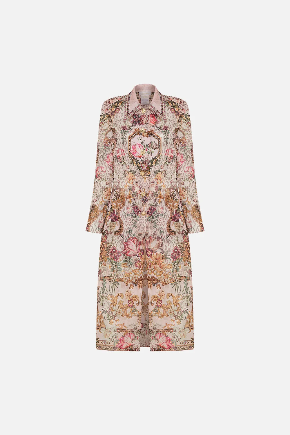 LONG BUTTON FRONT COAT BAMBINO BLISS