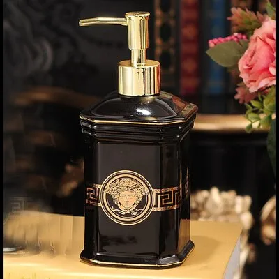 Luxury Versace Style Designer Bathroom Accessories Ceramic Sets