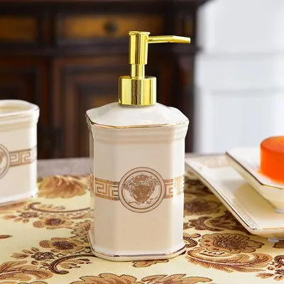 Luxury Versace Style Designer Bathroom Accessories Ceramic Sets