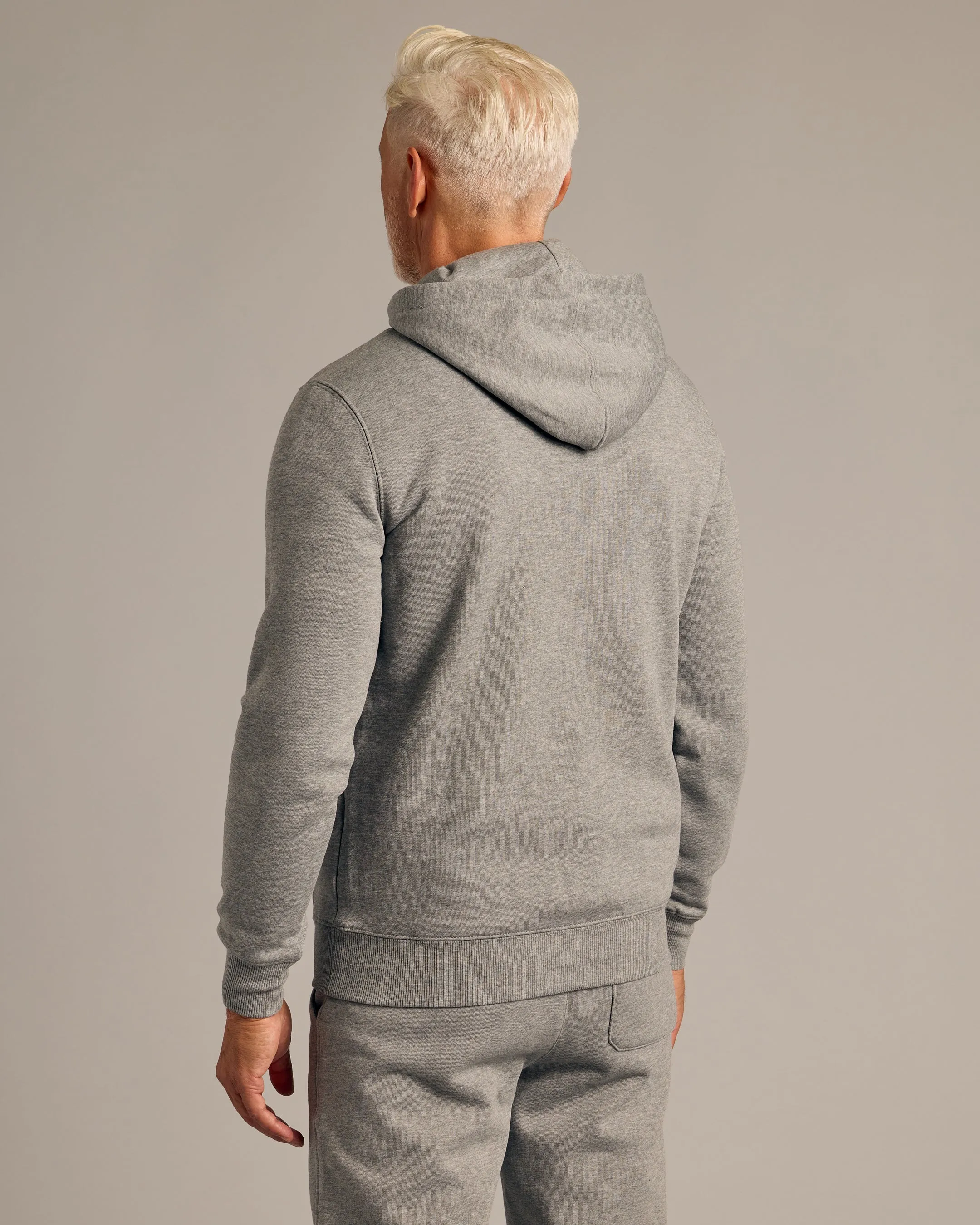 Medium Heather Gray Fleece French Terry Pullover Hoodie