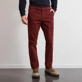 Mens Burgundy Cordoroy Chino Pants