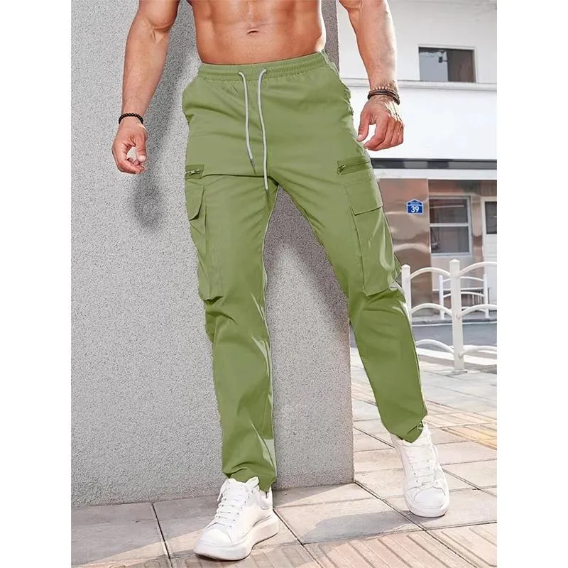 Men's Casual Sports Zipper Decorative Overalls 62420002YM