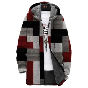 MEN'S PRINTED HOODED FLEECE JACKET 08501145YM