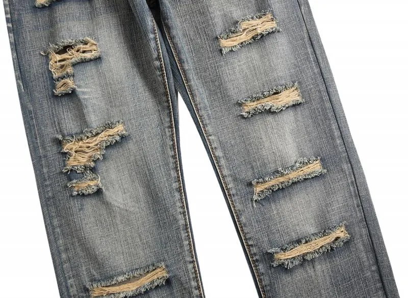 Men's Ripped Straight Fit Jeans 24376452L