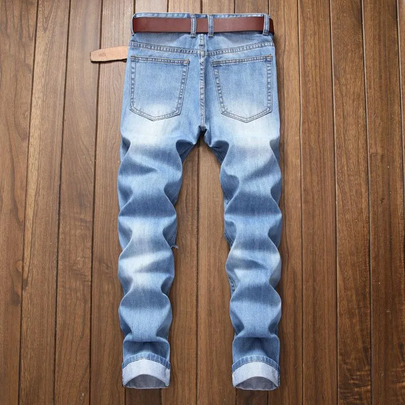 Men's Ripped Straight Fit Jeans 24376452L