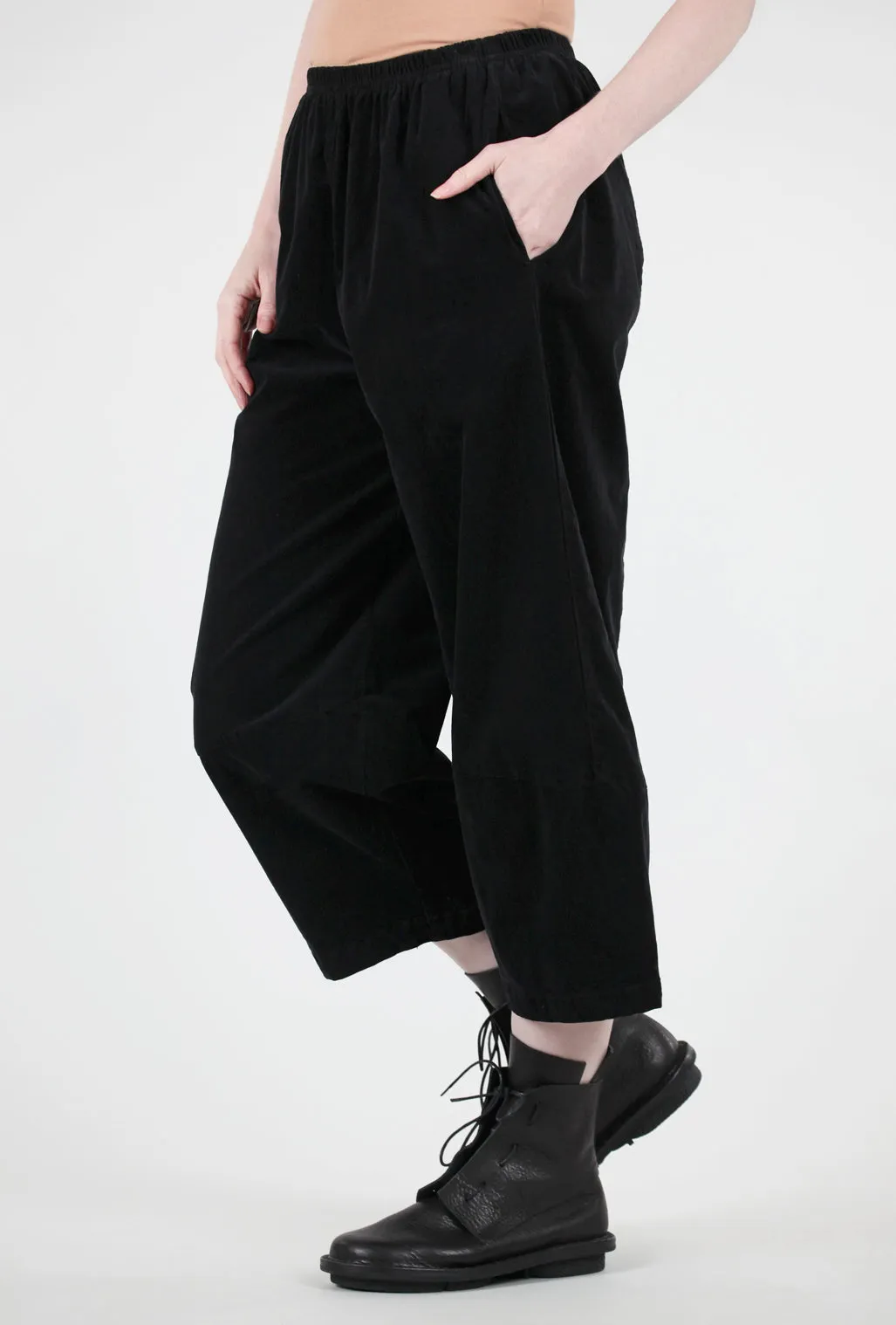 Mini-Cord Lantern Pant, Black