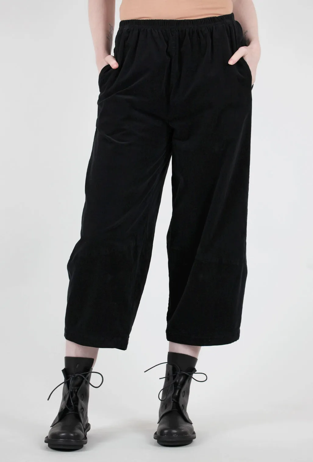 Mini-Cord Lantern Pant, Black