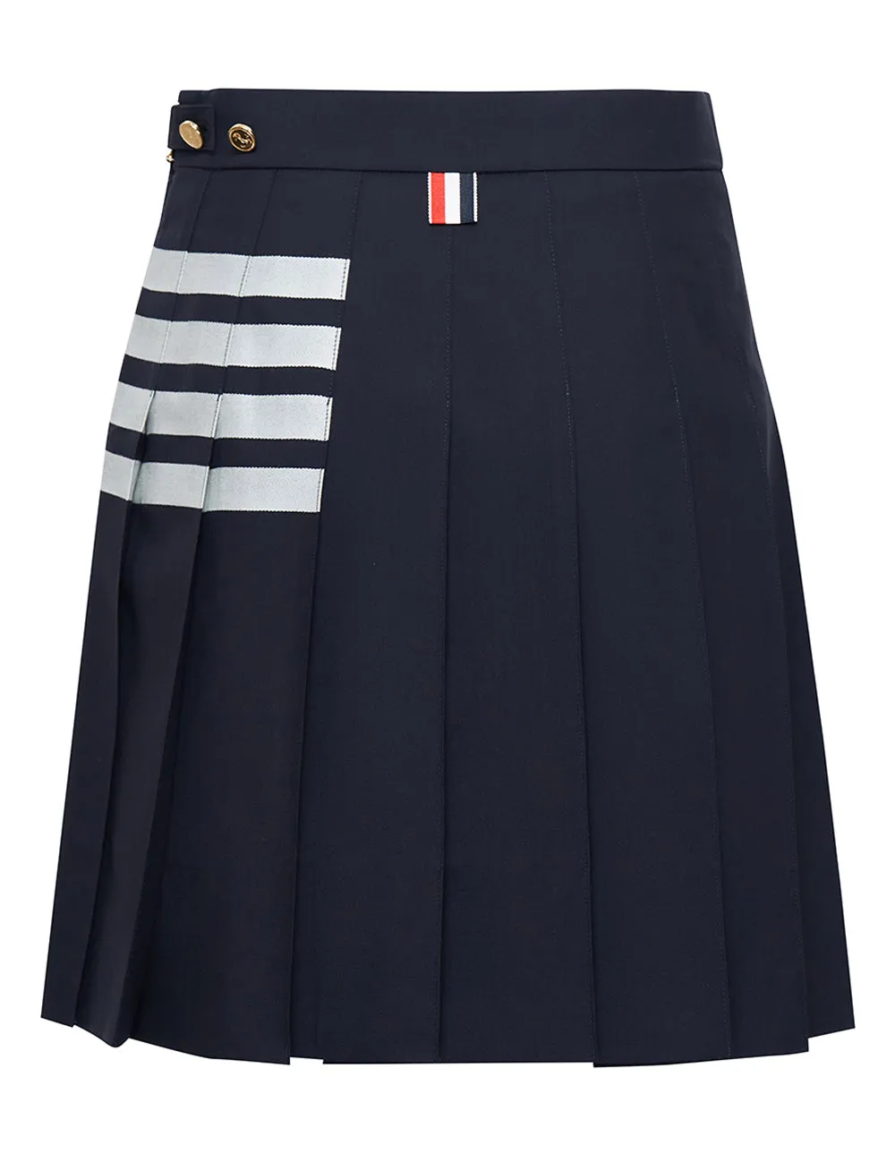 Mini Dropped Back Pleated Skirt