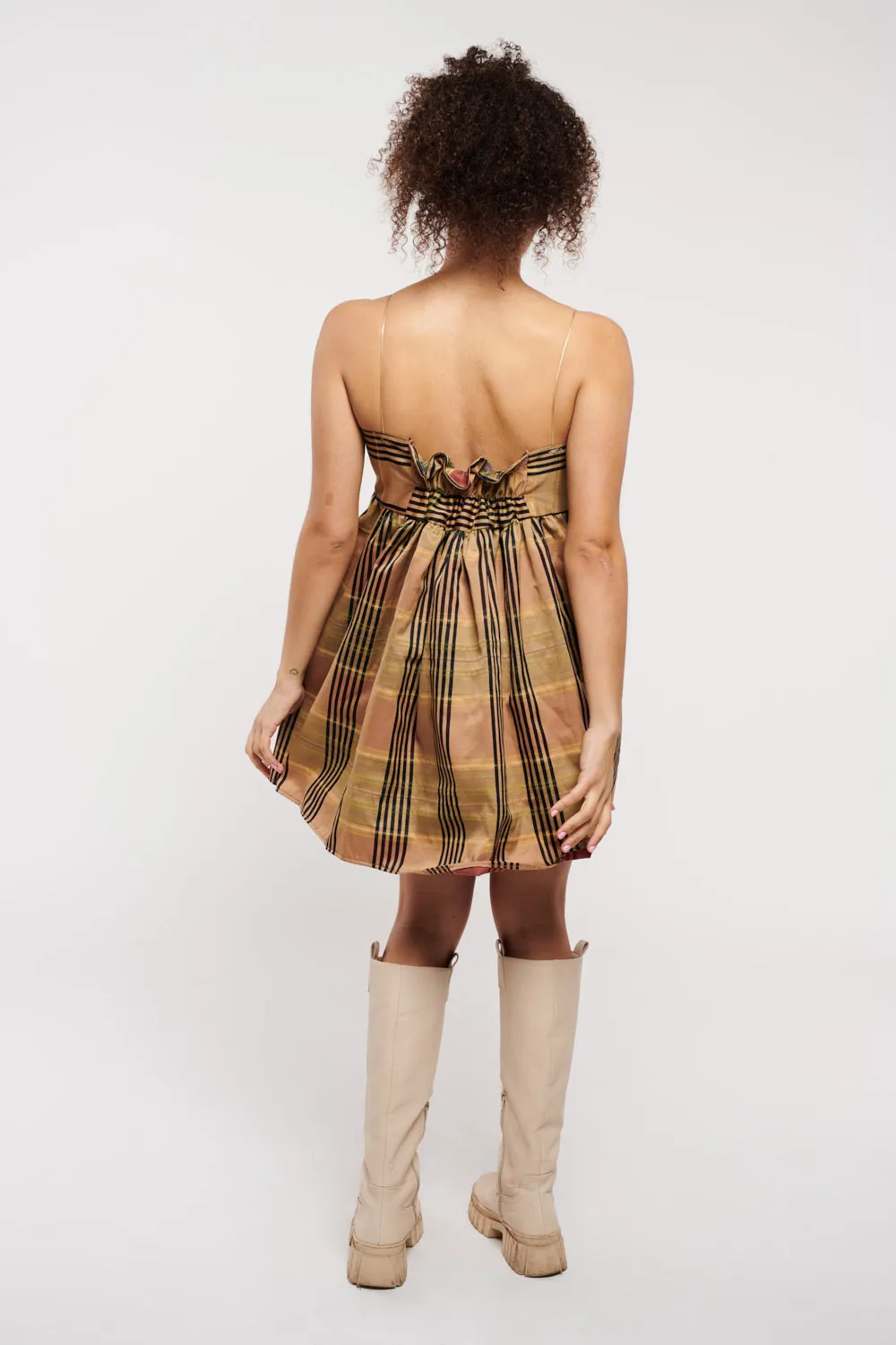 Mini Jean Sleeveless Plaid Taffeta by Madeline Marie