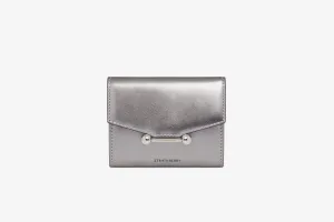 Mosaic Trifold Wallet - Metallic Silver